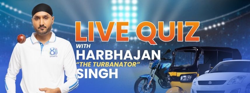 Live Quiz With Harbhajan “Turbanator” Singh: Win Bikes, Cars and More